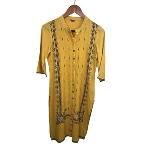 Indian Kurta Women's Embroidery Straight Kaftan 8 Kurti Dress Top Tunic
